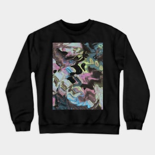 Trippy Paint Glitch Marbled Crewneck Sweatshirt